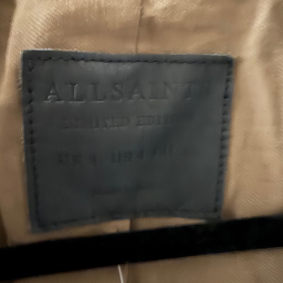 All Saints Leather Jacket Womens US Size 4 - Picture 2 of 9